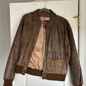 Vintage brown leather jacket